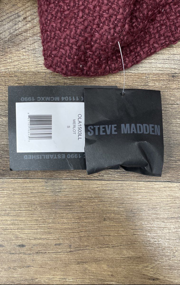 Steve Madden Women's Merlot Hooded Wool Blend Coat Leopard Trim NWT Sz S