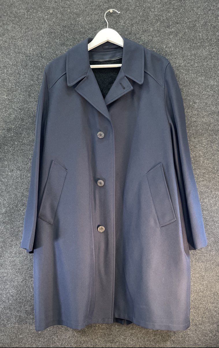 Vintage 70s Towncraft Navy Blue Zip Out Liner Car Coat Sz 40 Regular