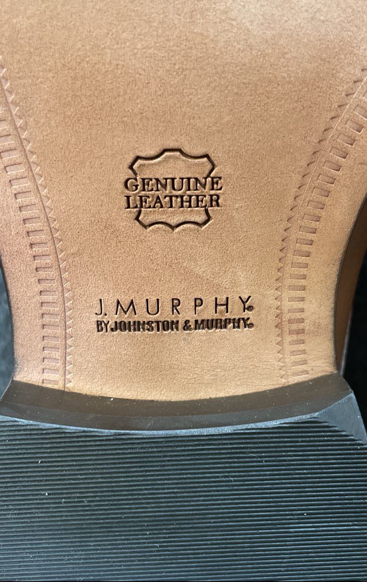 J. Murphy by Johnston & Murphy Tan Leather Cap Toe Derby Shoes Size 11.5 M