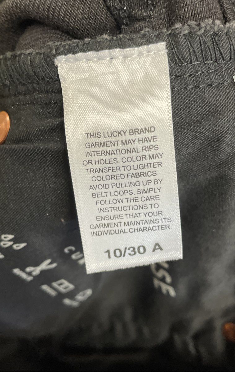 Lucky Brand Women's Black High Rise Skinny Curvy Jeans Size 10/30A NWT