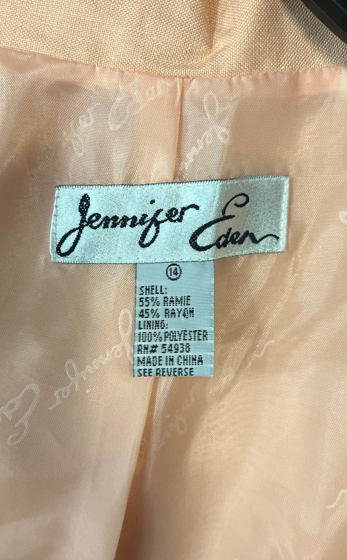 Jennifer Eden Women's Pink Sleeveless Embroidered Blouse Vintage 90s Sz 14
