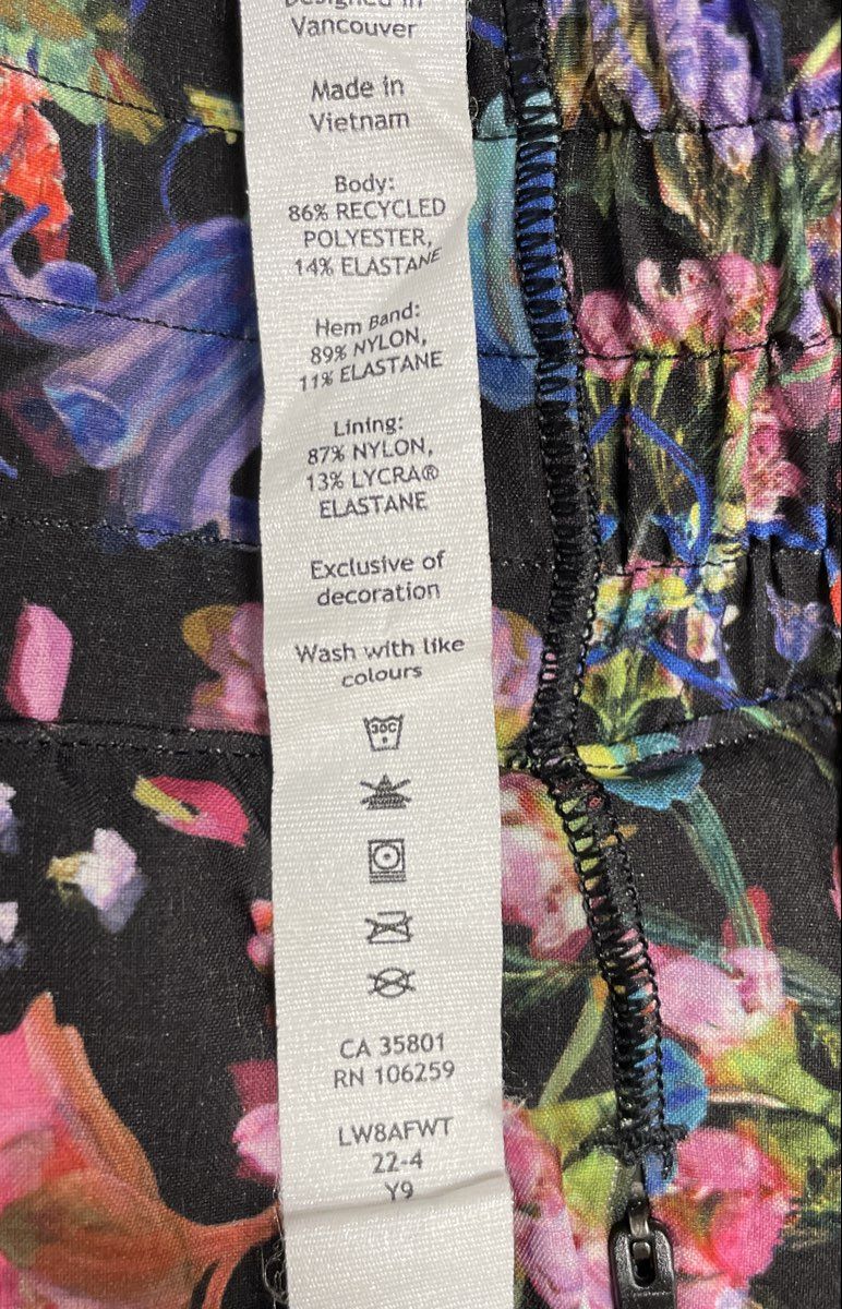 Lululemon Women's Tracker Skirt IV Multicolor Floral Athletic Running Sz 4