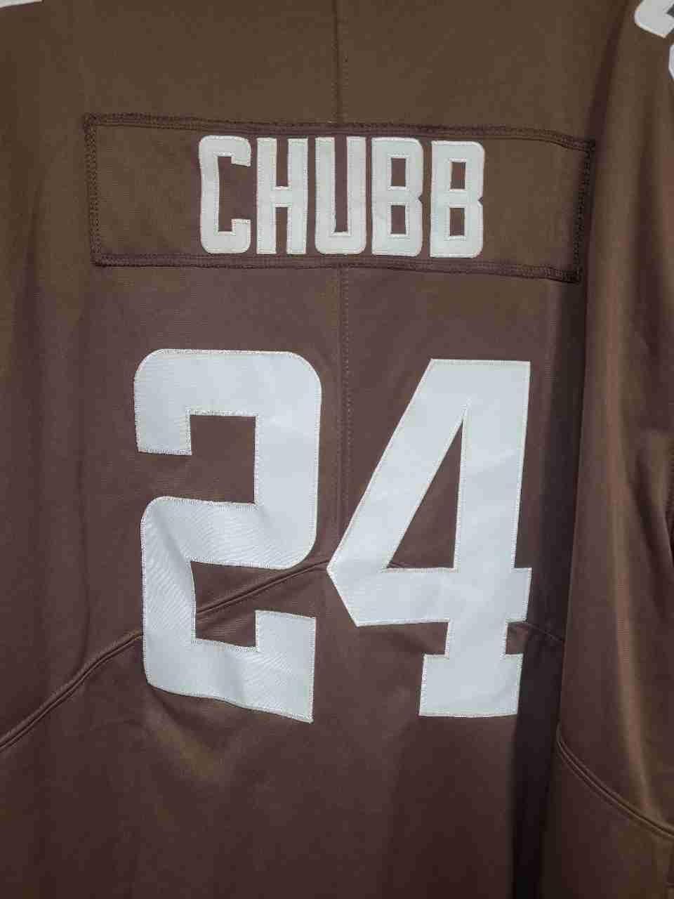 Nike Men's Cleveland Browns Nick Chubb #24 Brown Game Jersey Sz XL