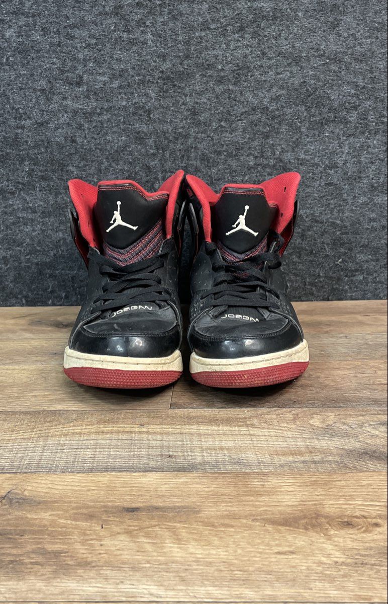 Nike Air Jordan Flight 45 High Black Gym Red Basketball Sneakers Size 13