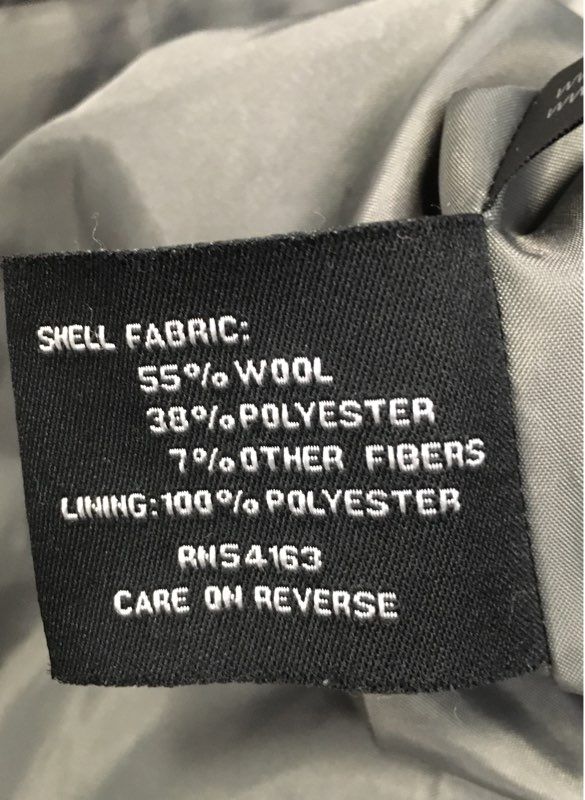 Black Rivet Women's Gray Wool Blend Double Breasted Mock Neck Peacoat Sz S