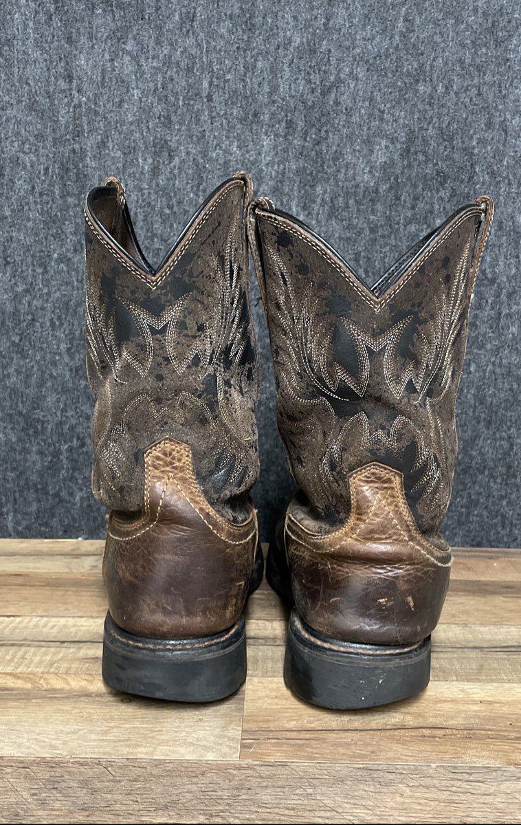 Ariat Groundbreaker Steel Toe Brown Leather Western Work Boots Men's Size 14 EE