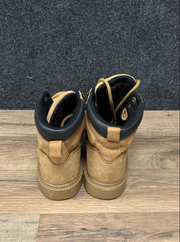 Wolverine Wheat Leather 6-Inch Soft Toe Work Boots Women's Size 7.5