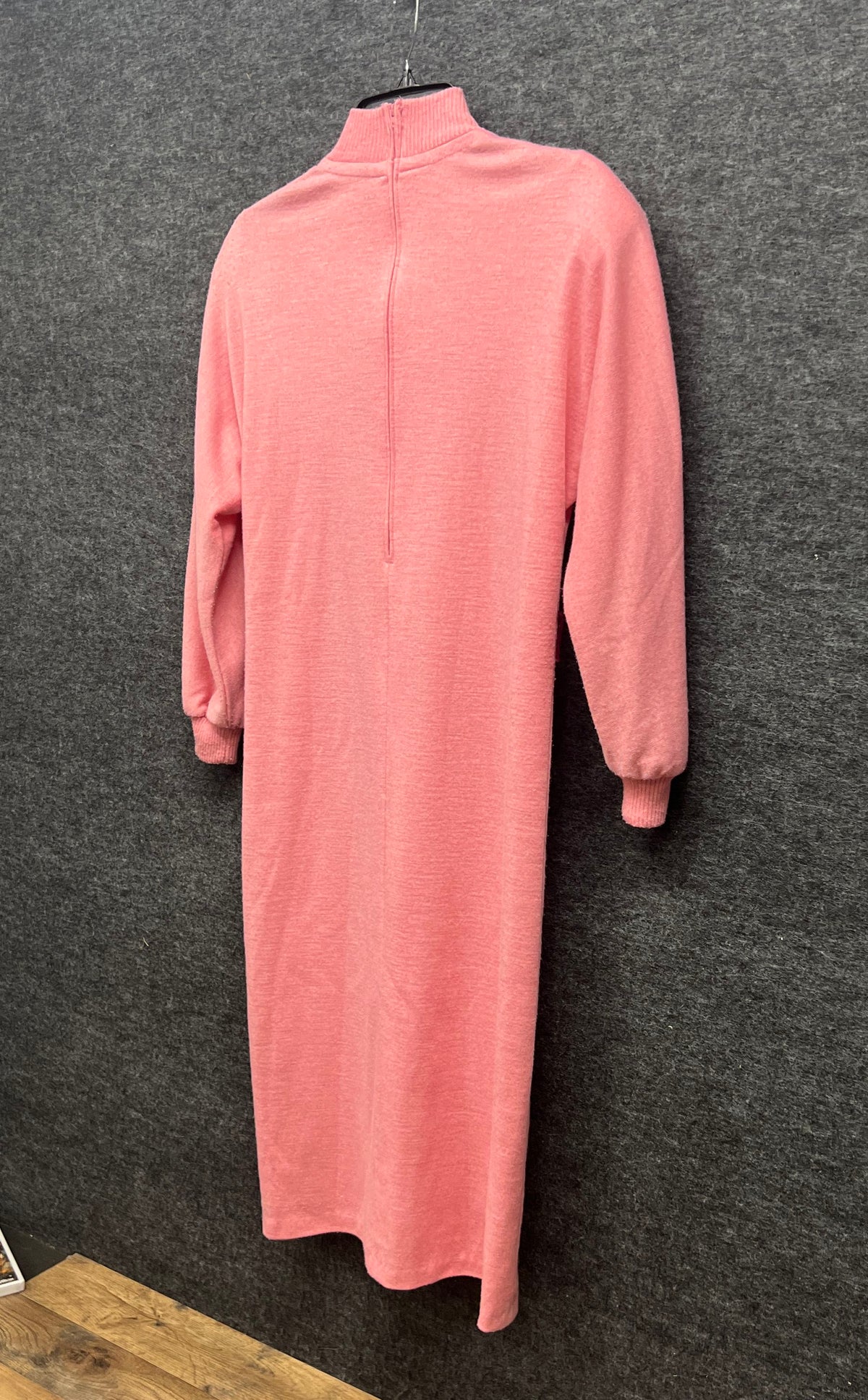 Henry Lee Women's Vintage 80s Pink Mock Neck Maxi Dress Petites Size 10