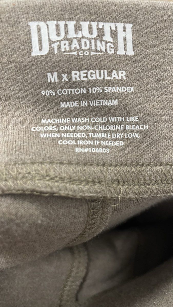Duluth Trading Co. Women's Taupe Noga Cotton Stretch Pull-On Leggings Sz M