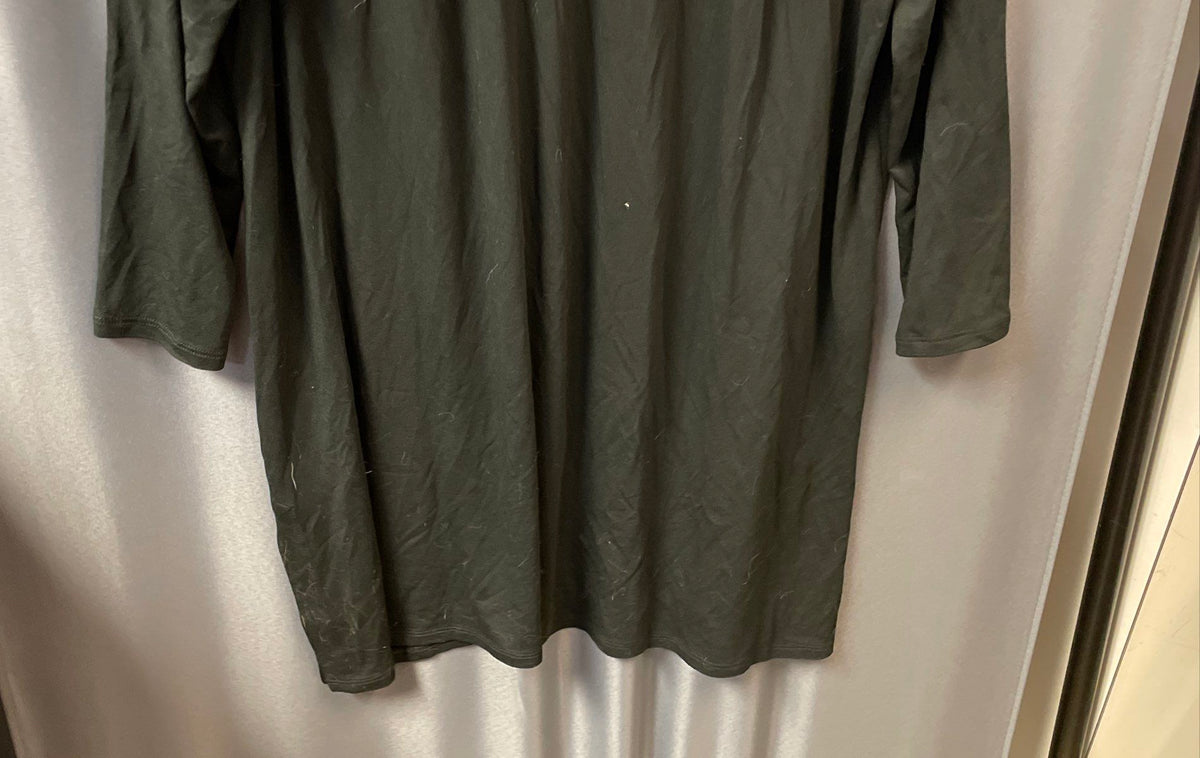 J. Jill Women's Wearever Black V-Neck Long Sleeve Shirt Sz MT NWT