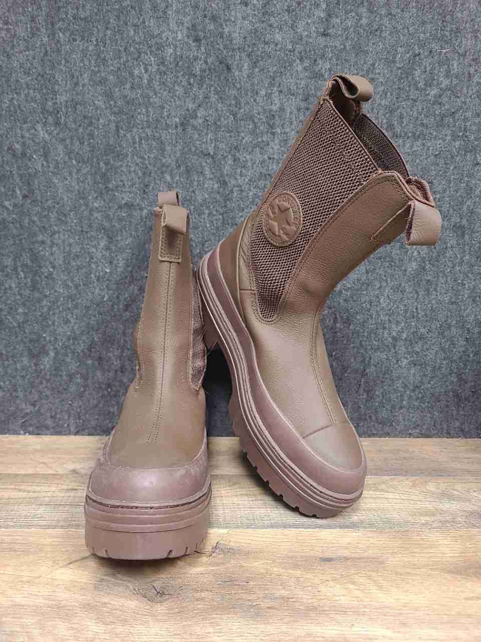 Converse Chuck Taylor All Star Cruise Lugged Chelsea Boot Brown Leather Sz 9.5
