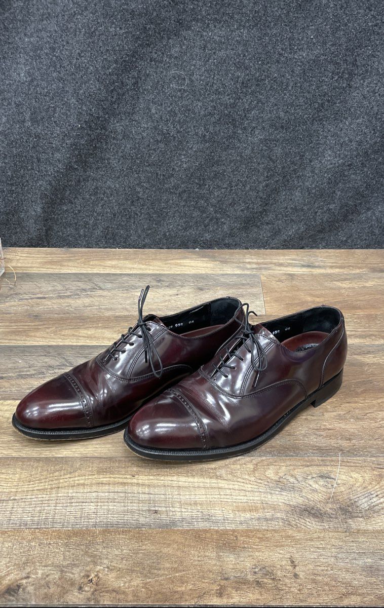 Florsheim Lexington Burgundy Leather Cap Toe Oxford Dress Shoes Men's Size 10D
