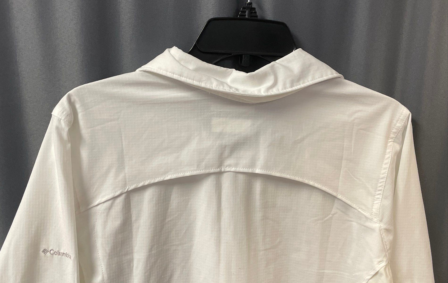 Columbia Women's White Omni-Shade Long Sleeve Button Up Hiking Shirt Sz XL