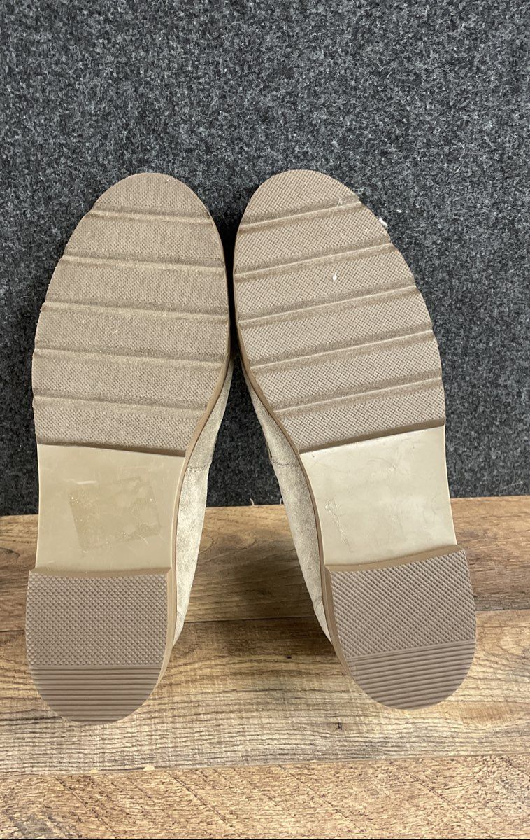Anne Klein Everly Grey Fabric Suede Penny Loafers Women's Size 9.5W