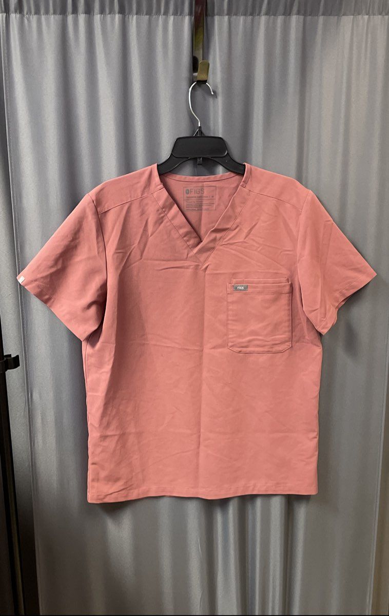 FIGS Men's Leon Technical Collection Brick V-Neck Scrub Top Sz M