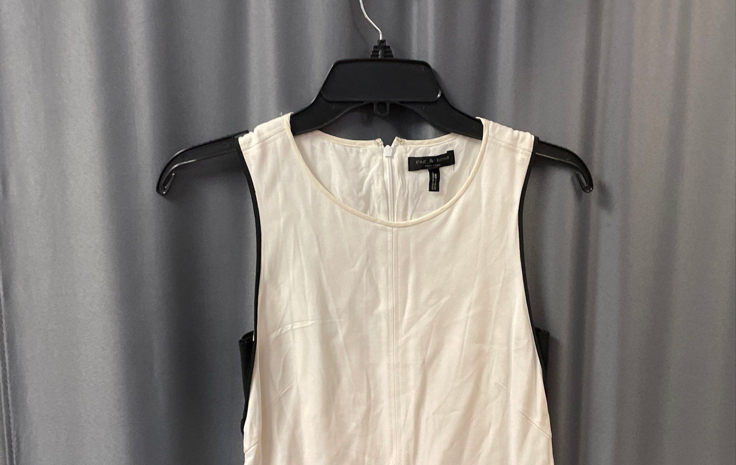Rag & Bone Women's White Black Contrast Side Panel Sleeveless Dress Sz 2