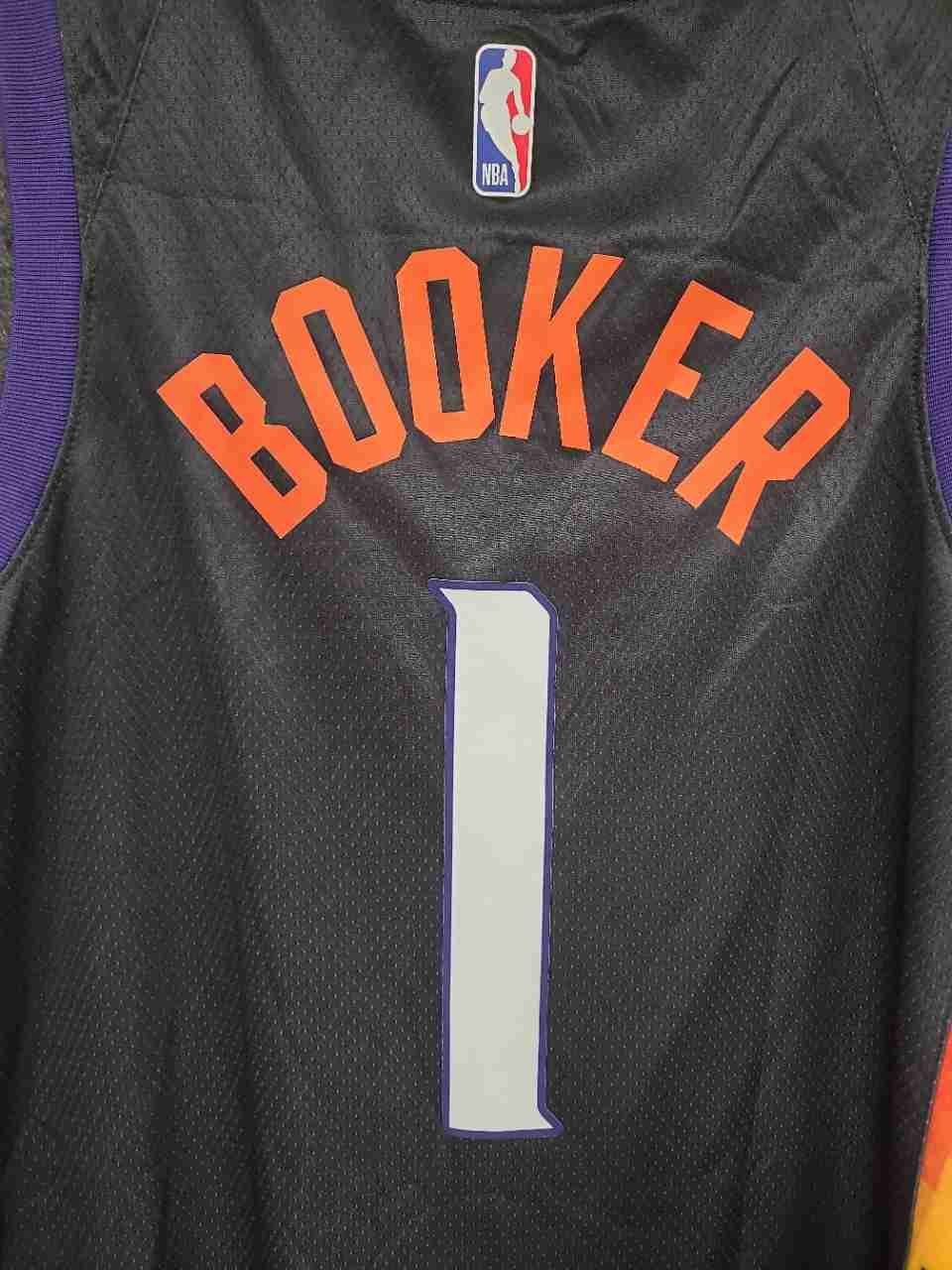Nike Men's Phoenix Suns Devin Booker #1 The Valley City Edition Jersey Sz 48 L