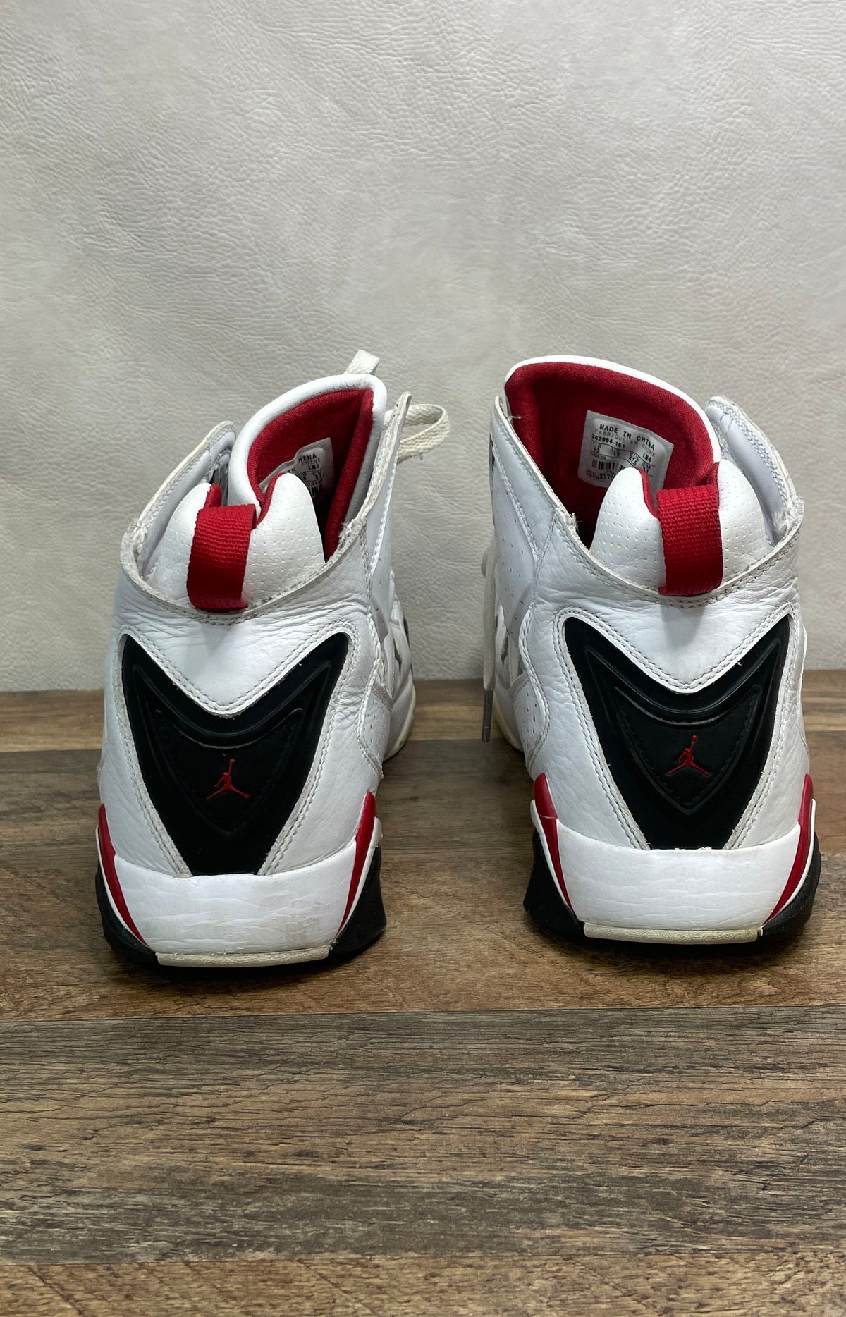 Nike Jordan True Flight White Varsity Red Black Basketball Shoes Men's Size 13