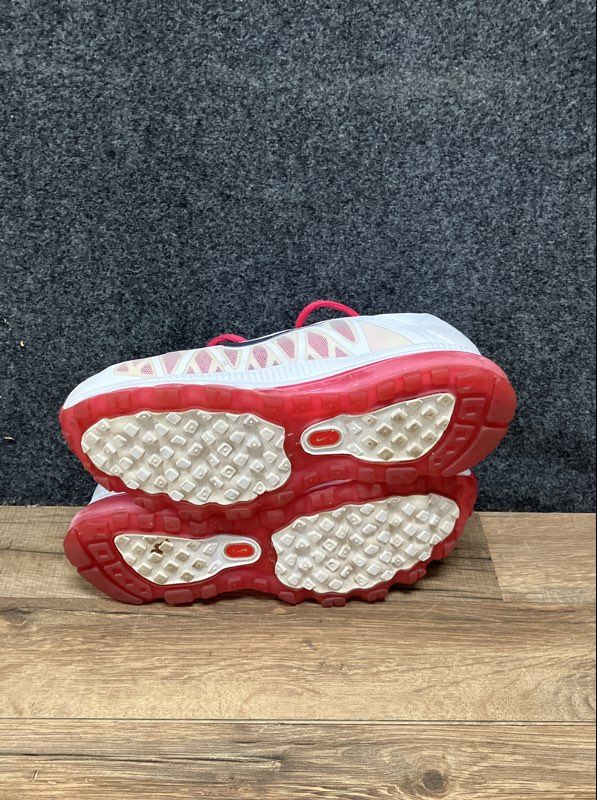 Nike Air Max 2011 White Sport Red Women's Running Shoes Size 9