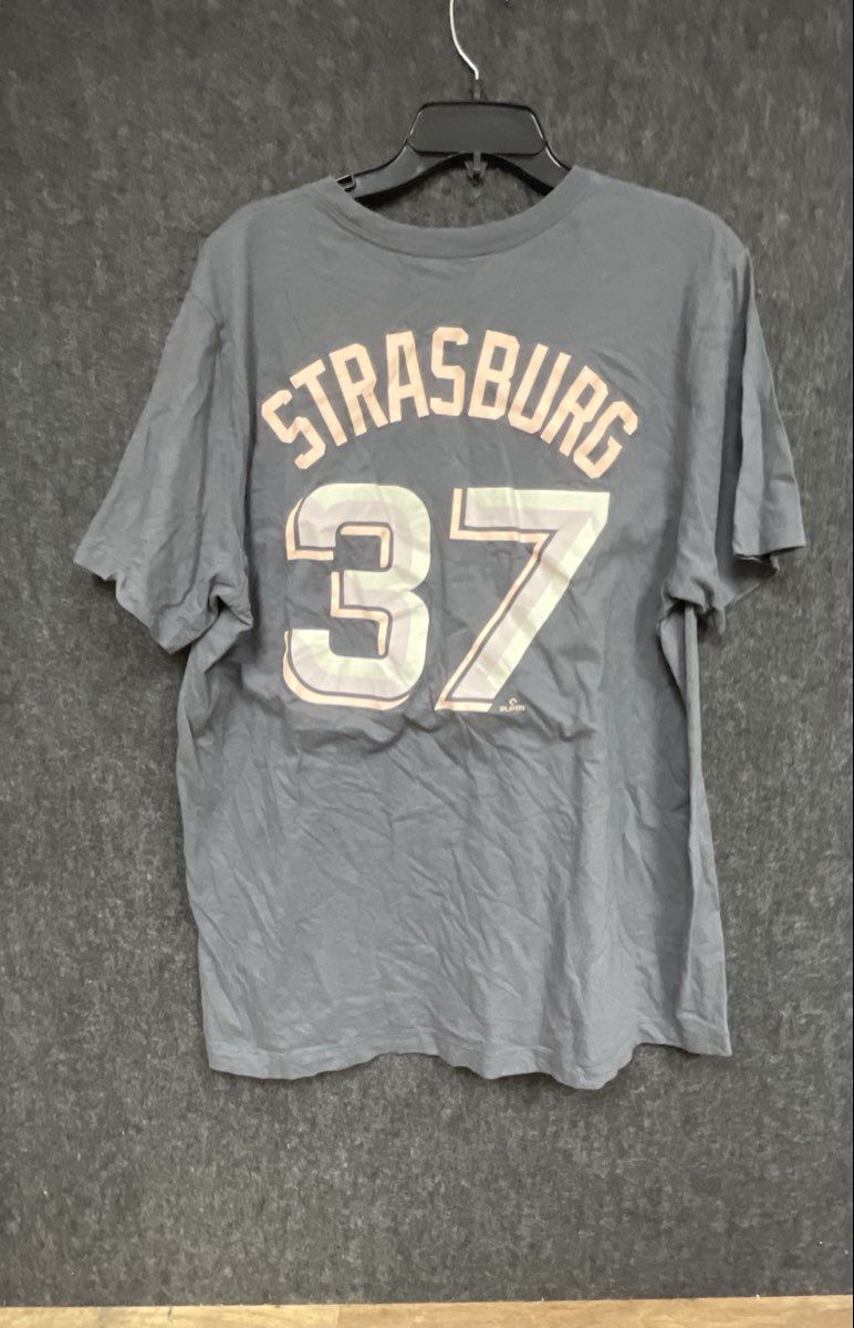 Nike Men's Gray Washington Nationals City Connect Strasburg 37 Shirt XL