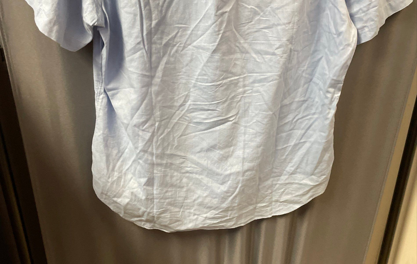 Ralph Lauren Men's Light Blue Slim Fit Chambray Oxford Short Sleeve Shirt XL
