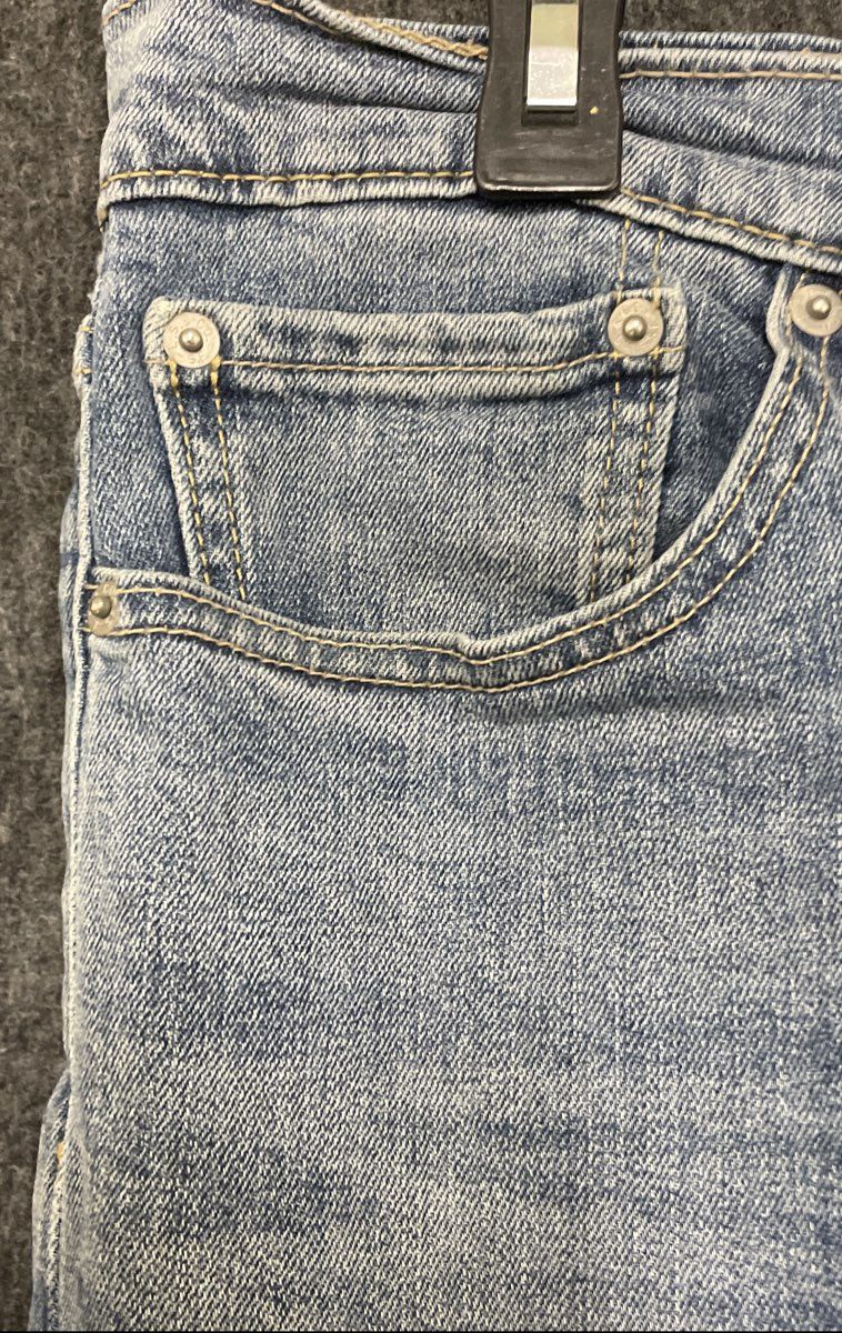 Levi's Men's 513 Slim Straight Jeans Light Wash Blue Stretch Denim Sz 36x30