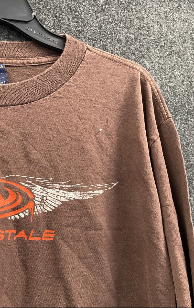 Aeropostale Men's Brown Vintage Y2K Winged Graphic Long Sleeve Shirt Sz L