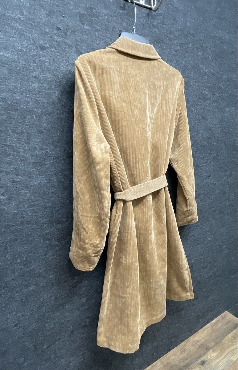 Tommy Hilfiger Women's Tan Corduroy Belted Long Sleeve Shirt Dress Sz S
