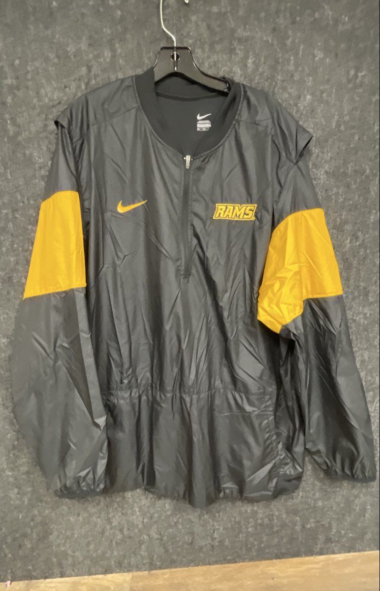 Nike Men's Rams 1/4 Zip Pullover Windbreaker Jacket Navy Blue Yellow Sz XXL