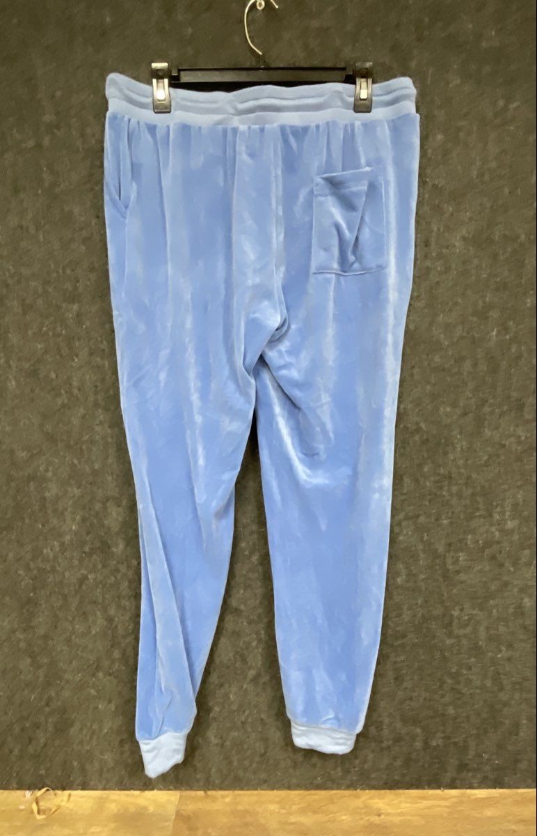 Bentley The Brand Women's Baby Blue Velour Joggers Sweatpants NWT Sz L