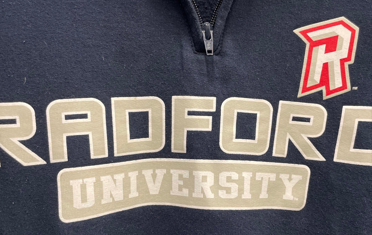 Champion Eco Men's Navy Radford University Quarter Zip Fleece Sweatshirt Sz M