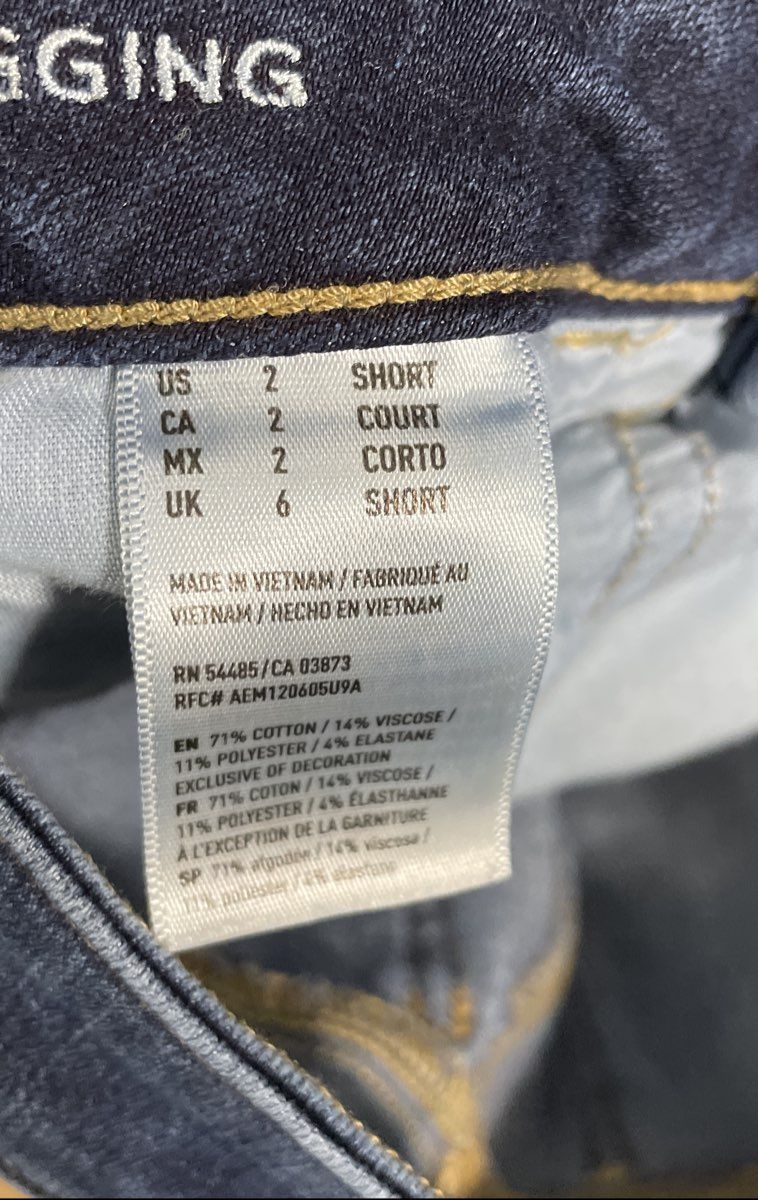 American Eagle Women's Blue 360 Super Stretch Skinny Jegging Jeans Sz 2 Short