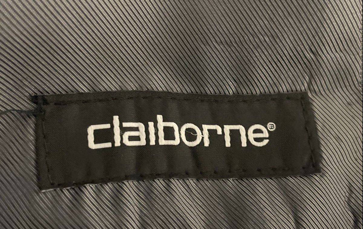 Claiborne Men's Gray Wool Blend 2-Button Blazer Sport Coat Sz 46S