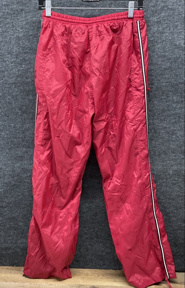 Vintage 90s Hummel Red Track Pants Ripstop Nylon Mesh Lined Unisex Sz S