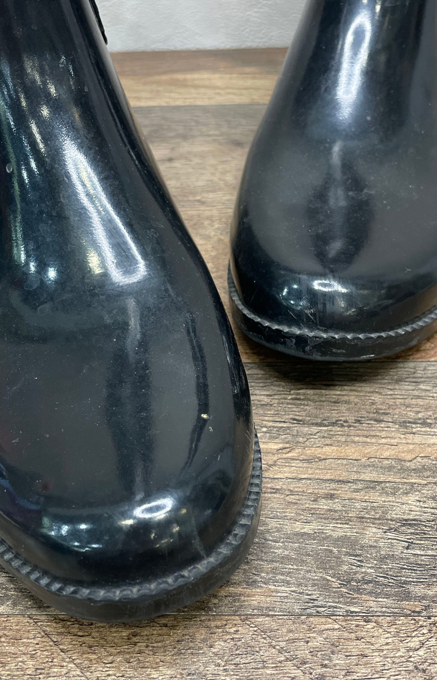 Michael Kors Black Glossy Rubber Tall Rain Boots Women's Size 11