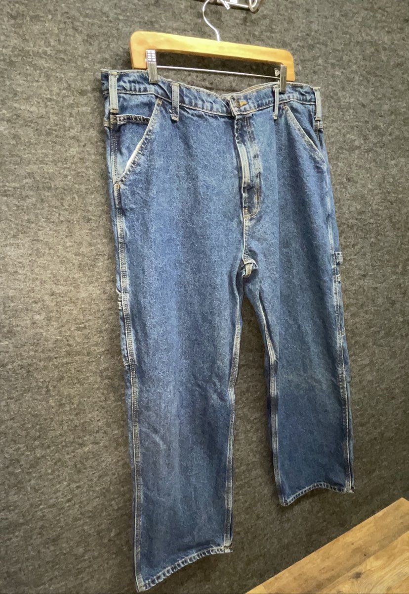 RK Brand Men's Blue Denim Carpenter Straight Leg Workwear Utility Jeans Sz 40x29