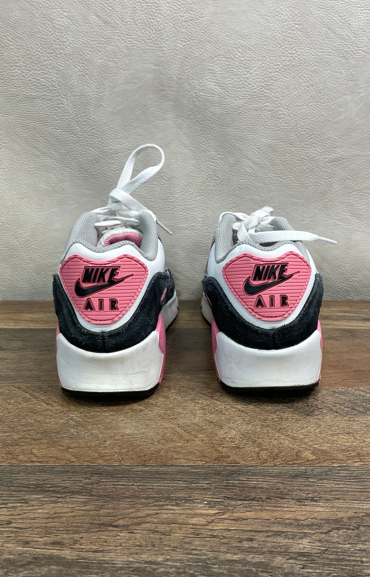 Nike Air Max 90 LTR GS White Particle Grey Pink Youth Size 6Y