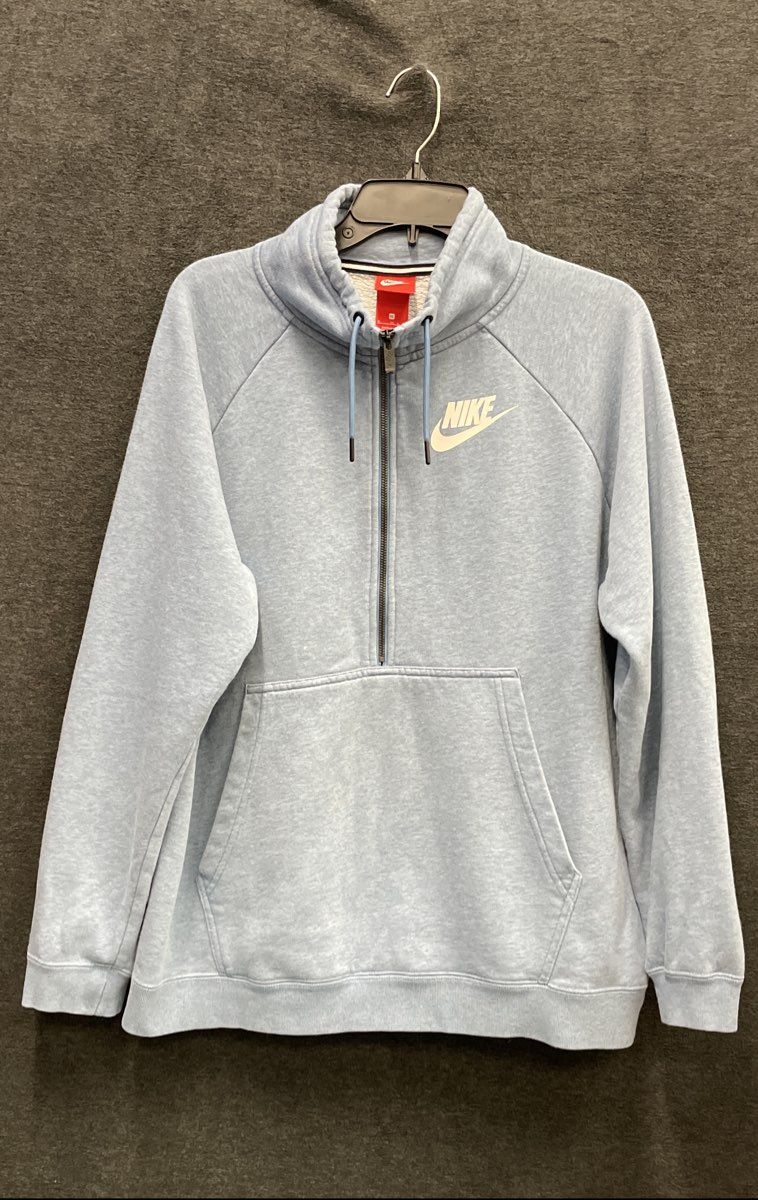 Nike Men's Sportswear Club Fleece 1/4 Zip Pullover Light Blue Heather Sz XL
