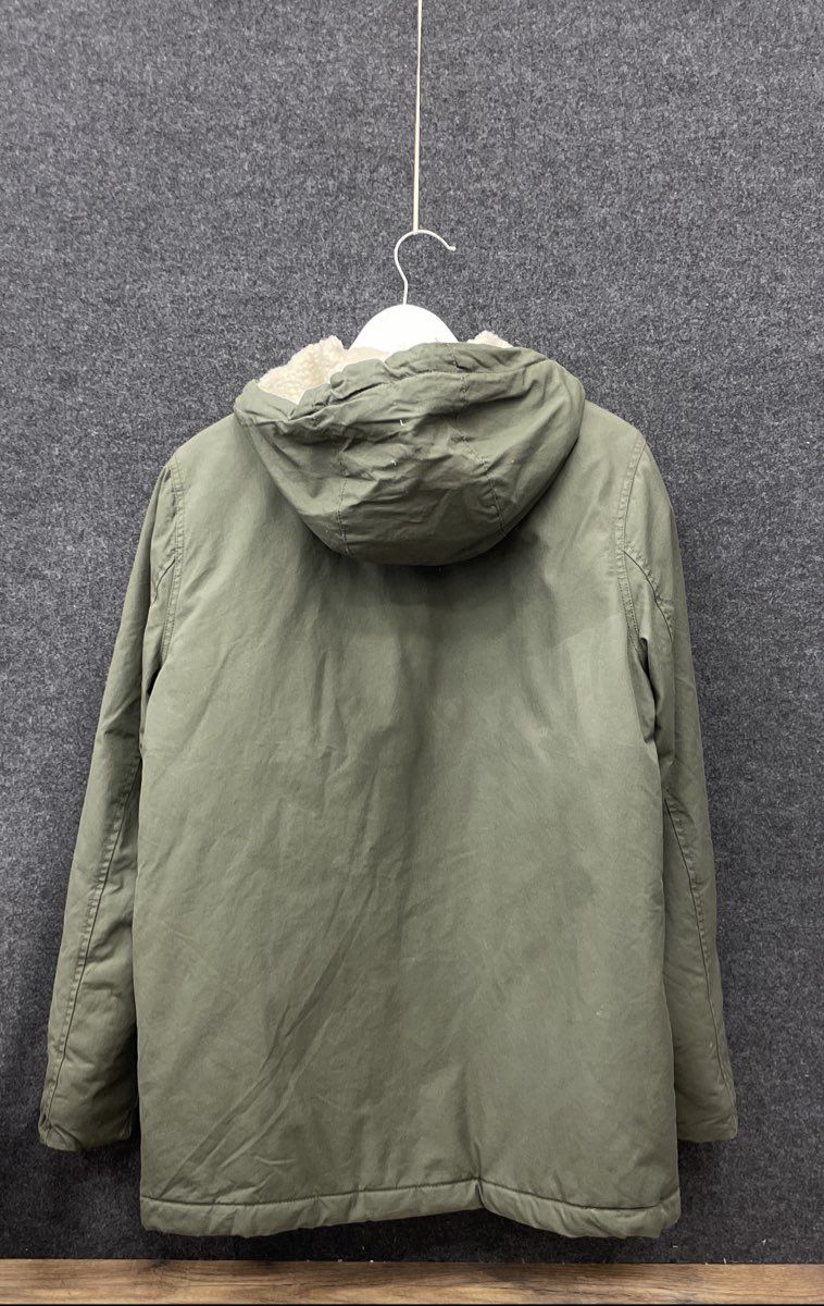 Divided by H&M Men's Olive Green Cotton Hooded Winter Parka Size M