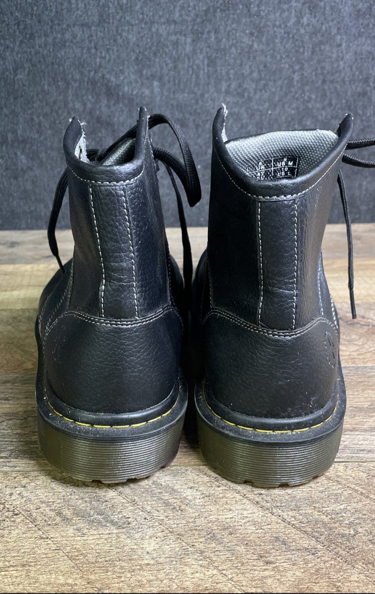 Dr. Martens Roseland Black Pebbled Leather Boots Size Men 9 Women 10