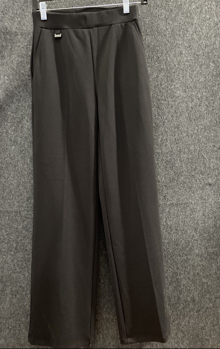 Picadilly Women's Black Straight Leg Ponte Knit Work Trousers NWT Sz XS