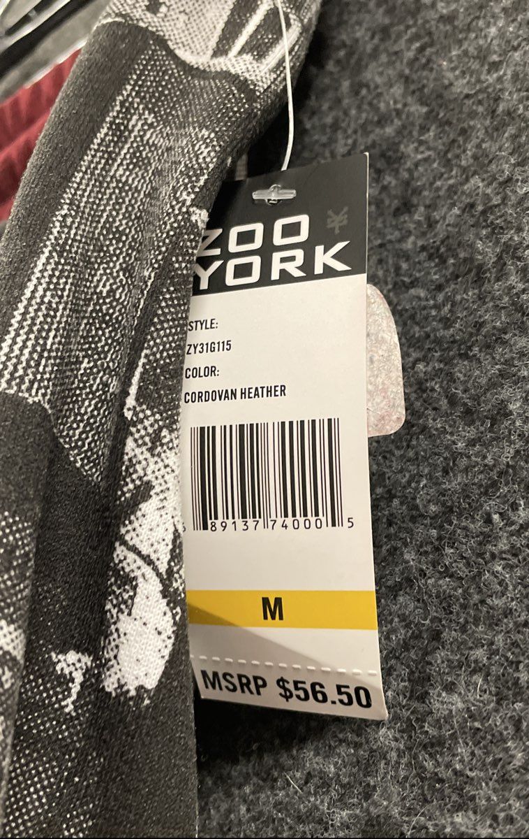 Zoo York Men's Jogger Pants Cordovan Heather NYC Cityscape Graphic NWT Sz M