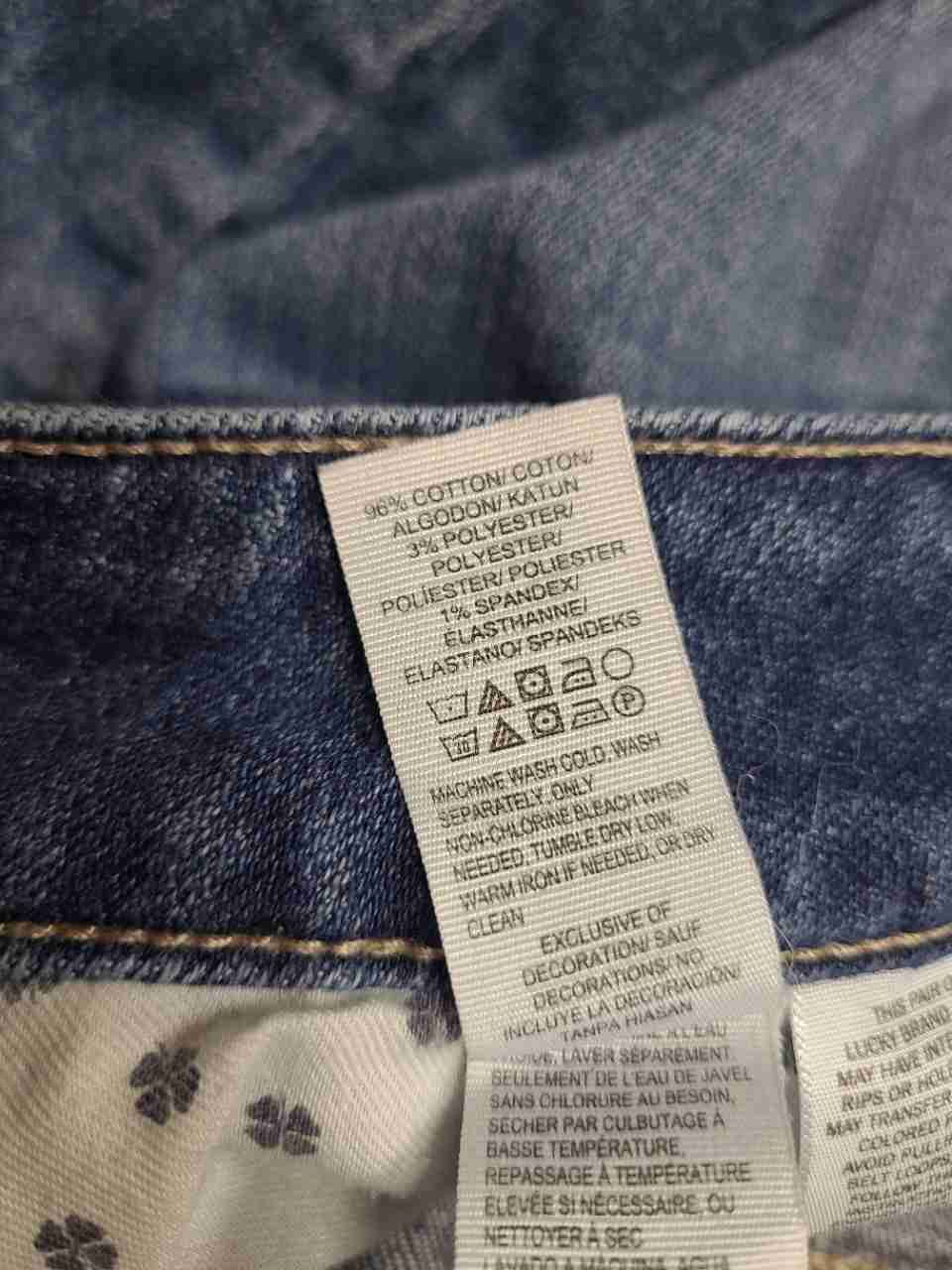 Lucky Brand Women's Emma Straight Leg Jeans Blue Medium Wash Stretch Sz 18W