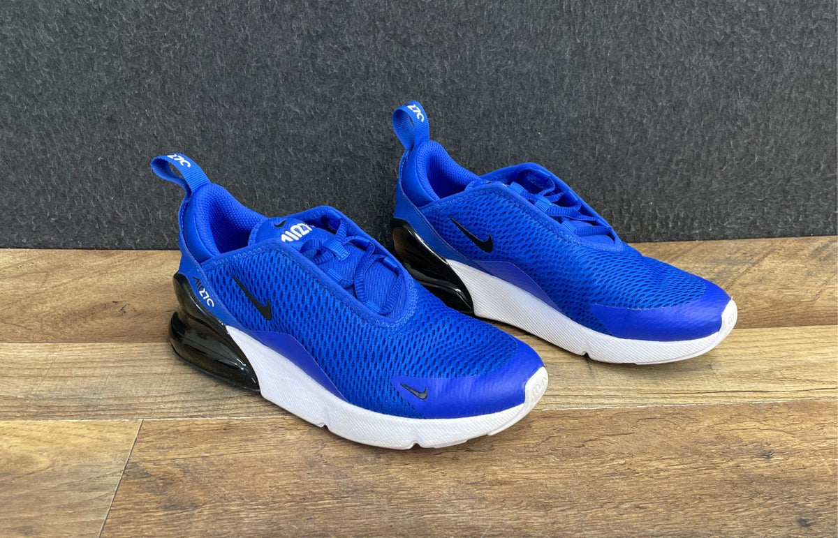 Nike Air Max 270 Game Royal Black Youth Sneakers Size 3Y