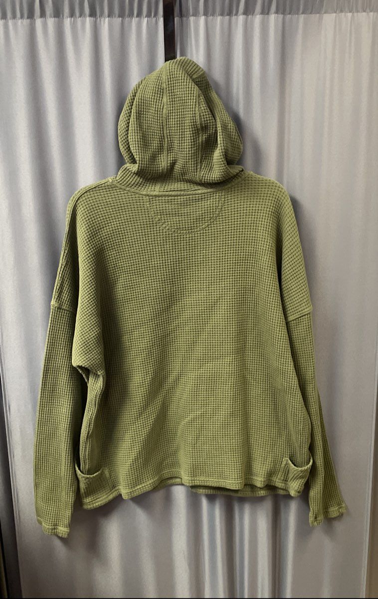 Carhartt Women's Green Waffle Knit Relaxed Fit Pullover Hoodie Sz XL 16-18