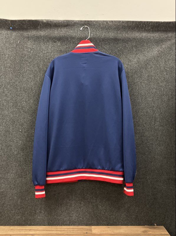 Men's Red White Blue Logo Tape Sleeve Large Tiger Track Jacket Sz L