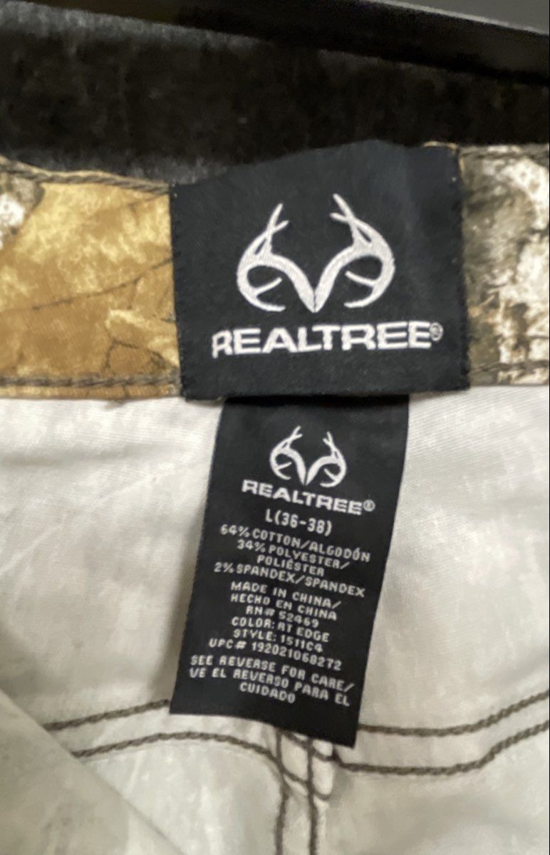 Realtree Men's Edge Camo Hunting Pants Cotton Blend Stretch Sz L 36-38