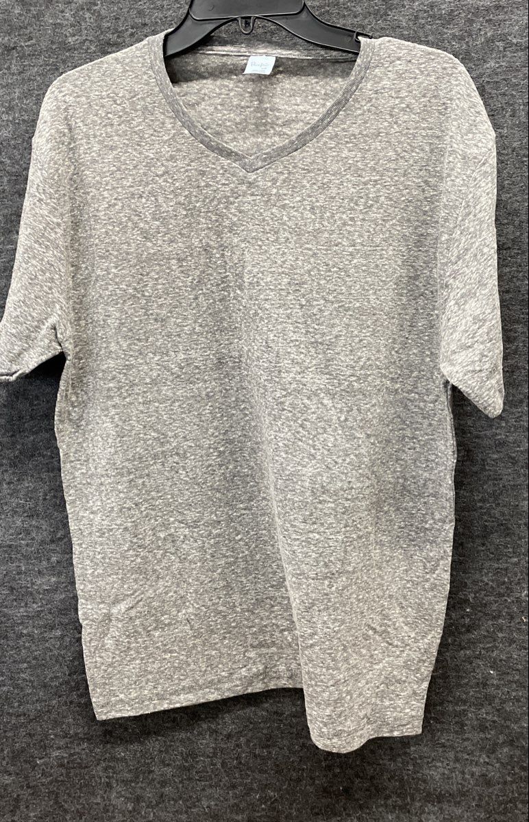 Pacific Men's Lot of 10 Gray Heather V-Neck T-Shirts Cotton Blend New Sz L