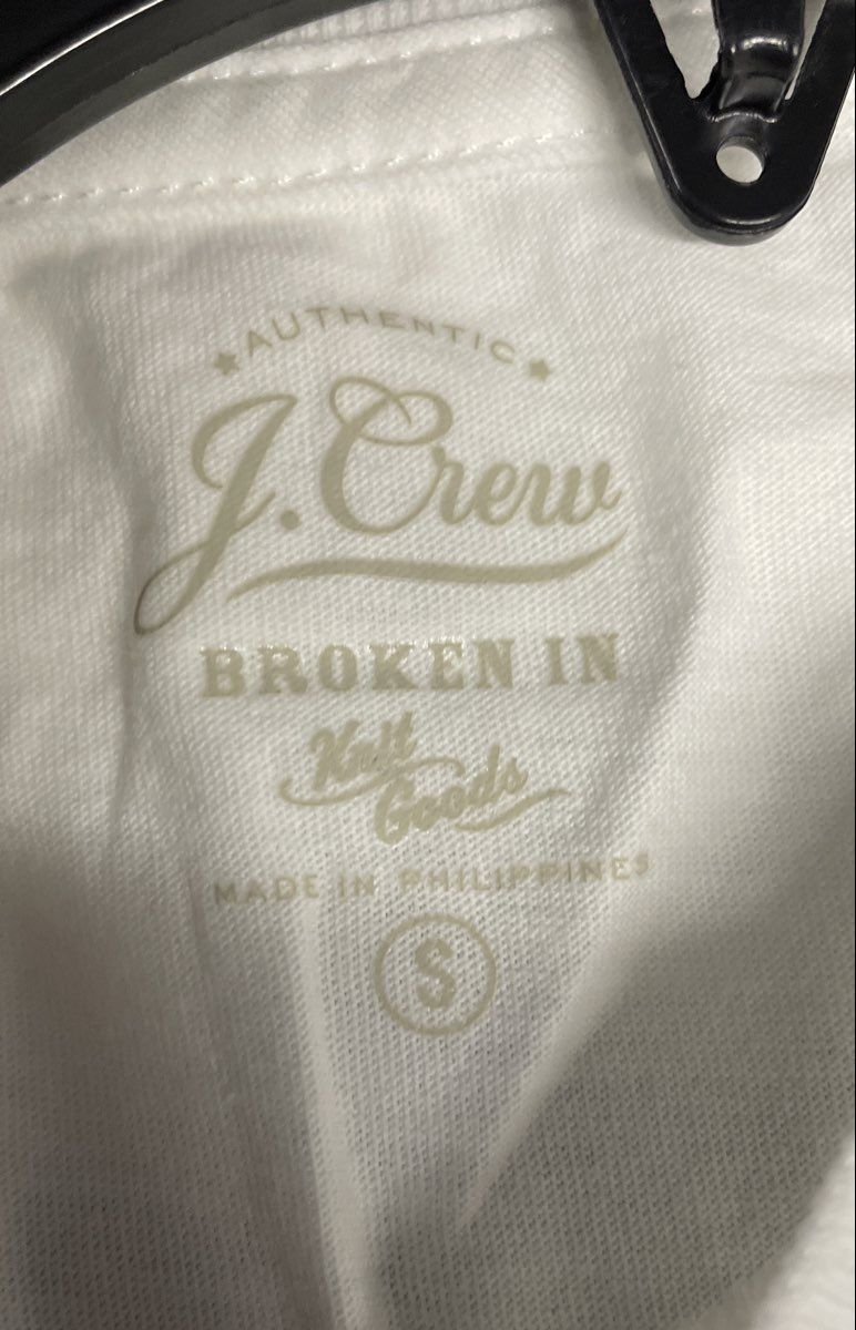J.Crew Men's 2-Pack White Long Sleeve Broken-in Cotton T-Shirt Lot Sz S NWT