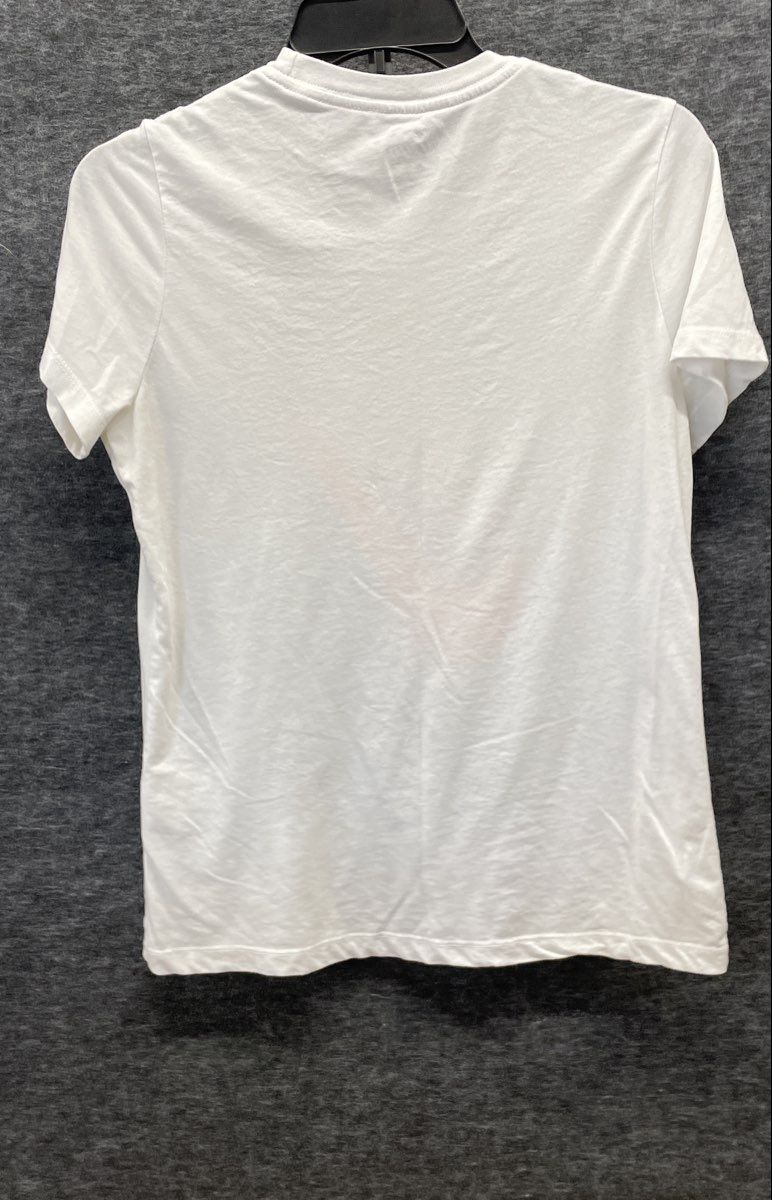 Nike Women's White Tiger Print Swoosh Logo Graphic T-shirt Sz M